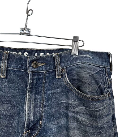 Guess Men 31 X 32 Cliff Boot Cut Jeans Distressed Denim Y2K Casual Grunge Ripped - Picture 4 of 9